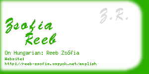 zsofia reeb business card